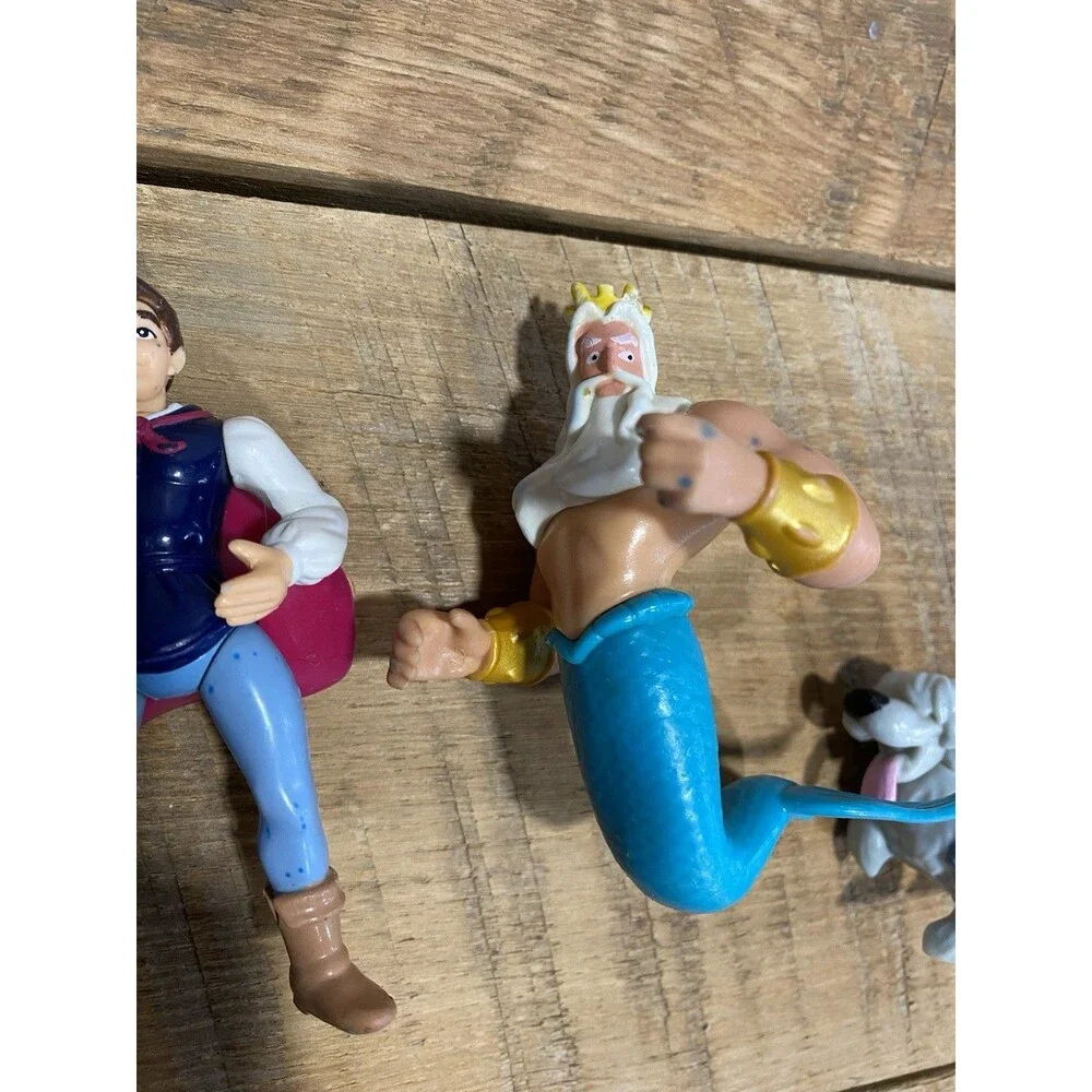 The Little Mermaid King Triton Eric Max Plastic Figurine Toy for Kids Disney VTG